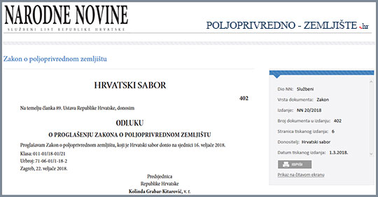 Zakon o poljoprivrednom zemljištu jpg
